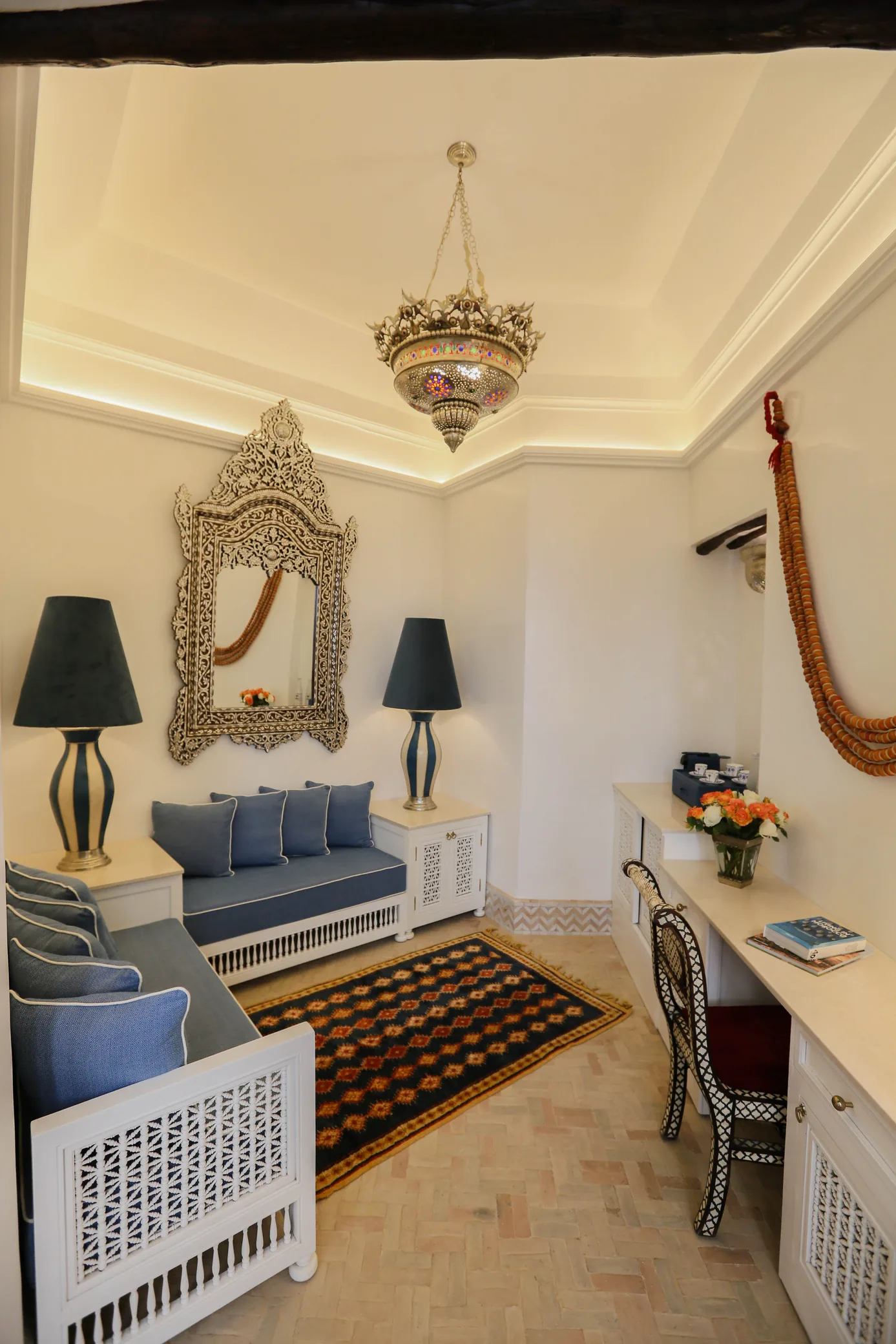 Blue salon at Riad Dar Saeed