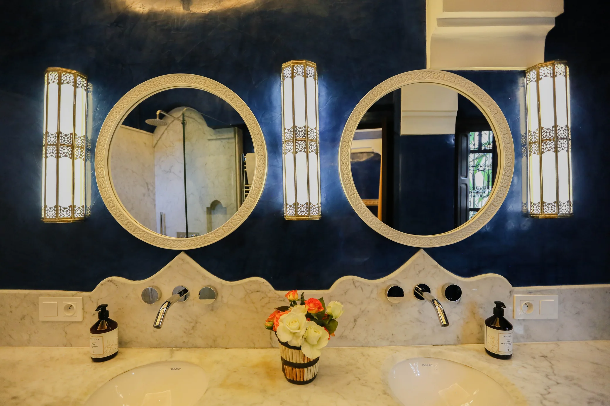 Bathroom mirrors at Riad Dar Saeed
