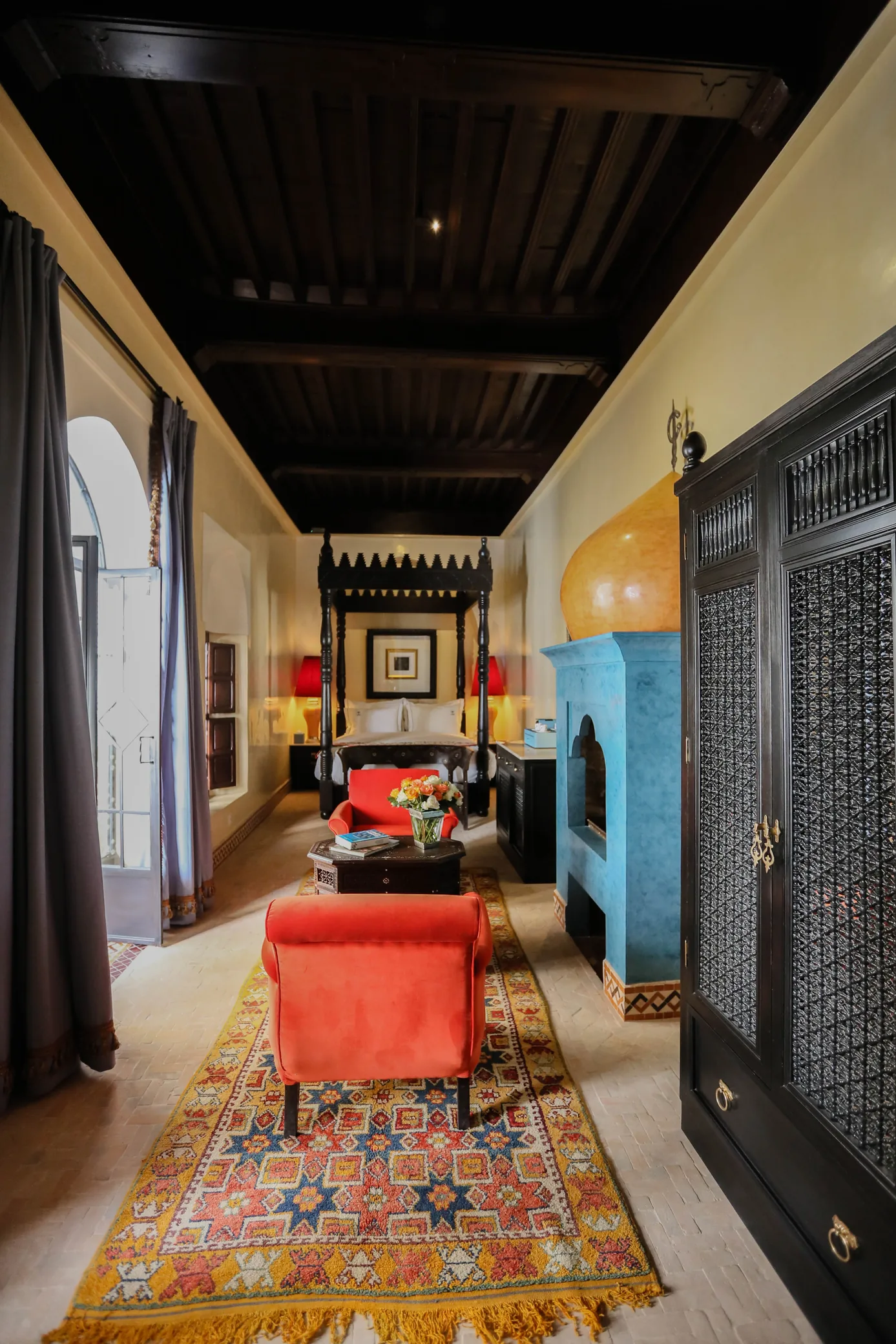 Four-poster suite at Riad Dar Saeed