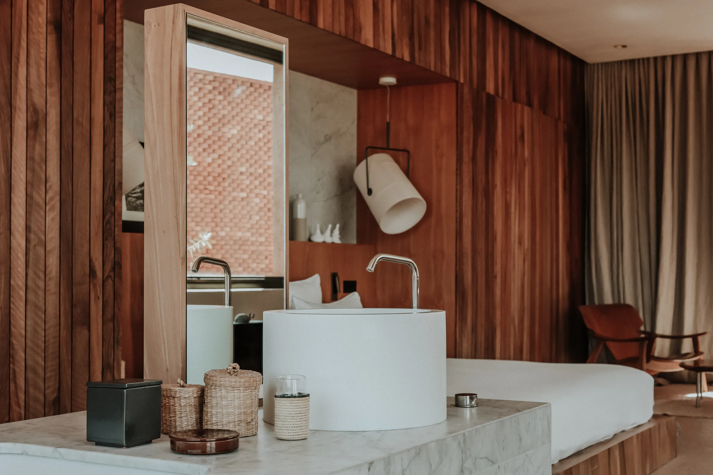Villa Kalliope, private villa rental in the Palmeraie, Marrakech: en-suite bathroom