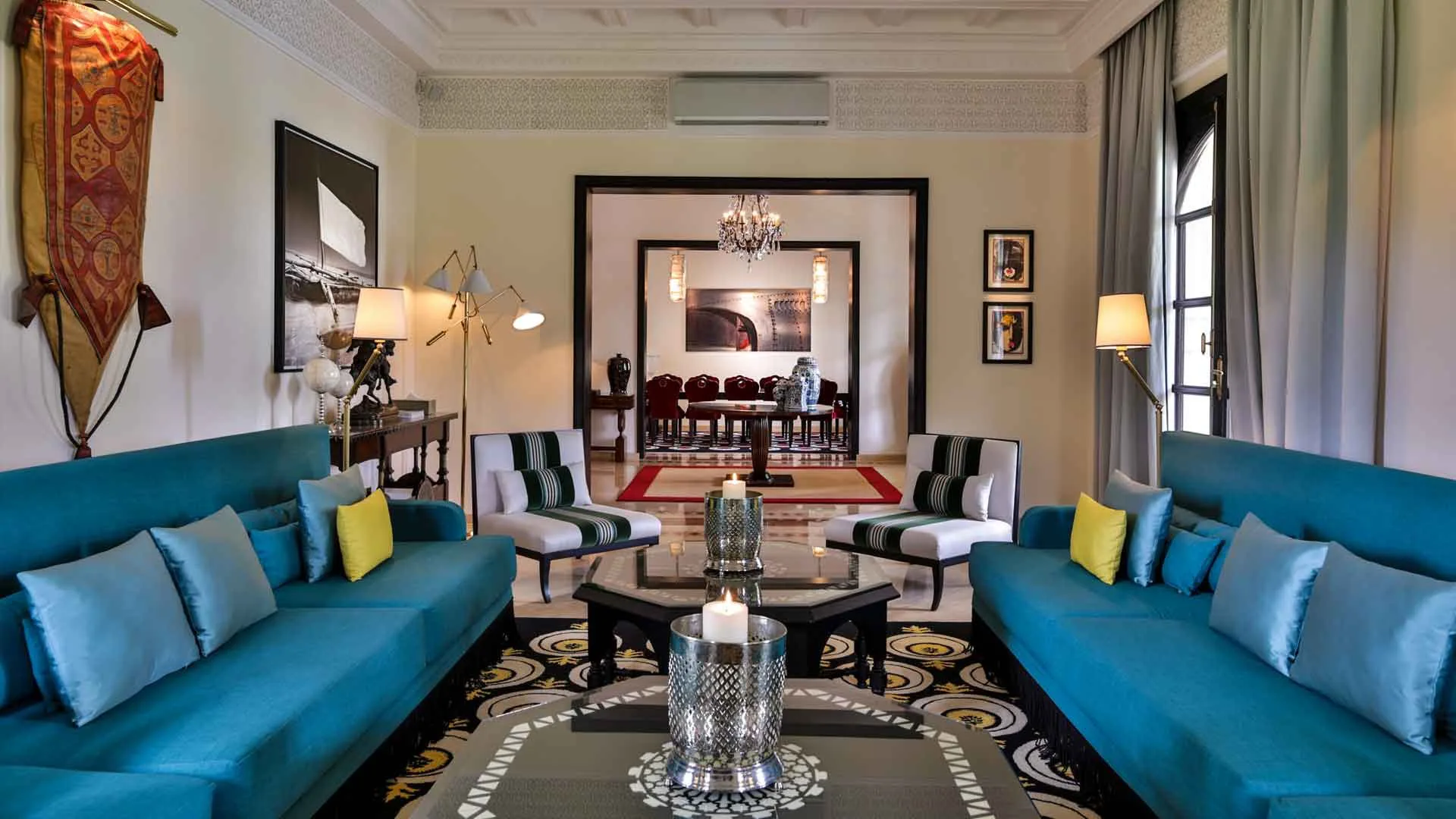 Villa Olympia, private villa rental in Bab Atlas, Marrakech: living room