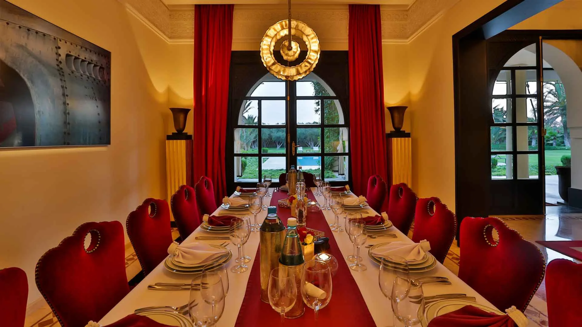 Villa Olympia, private villa rental in Bab Atlas, Marrakech: dining room