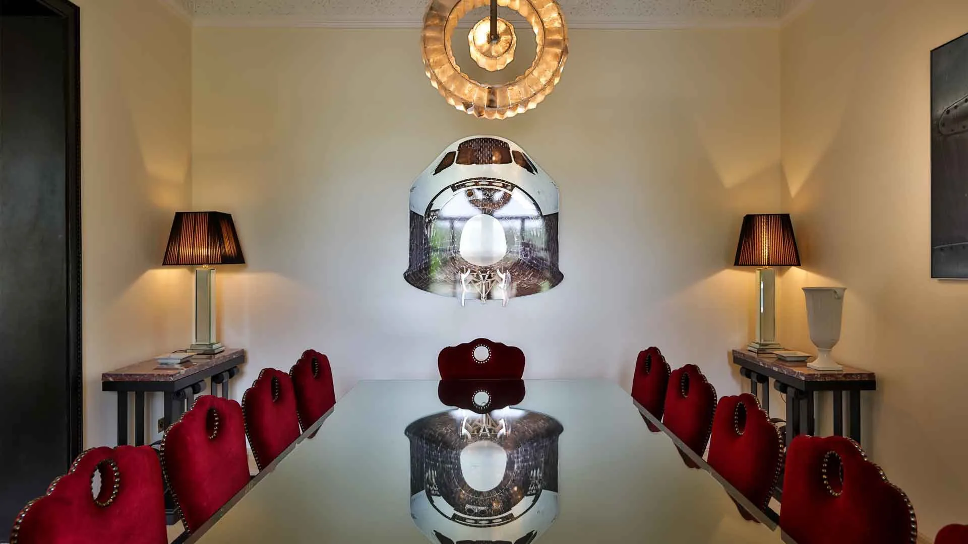 Villa Olympia, private villa rental in Bab Atlas, Marrakech: dining table detail