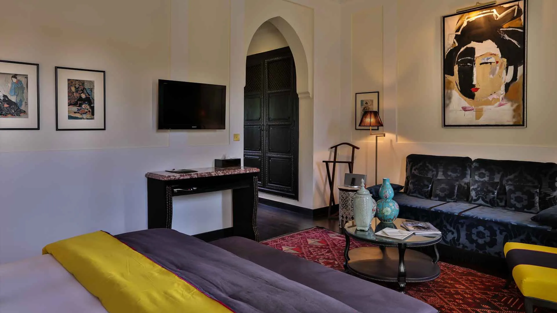 Villa Olympia, private villa rental in Bab Atlas, Marrakech: suite with sitting area