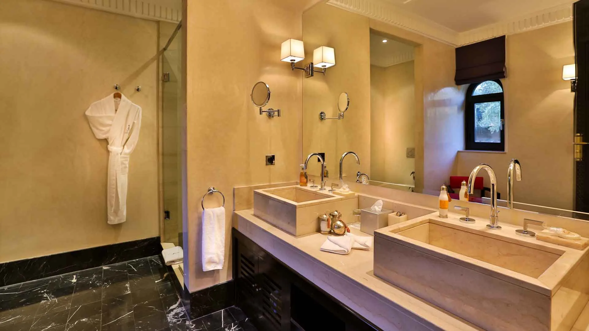 Villa Olympia, private villa rental in Bab Atlas, Marrakech: en-suite bathroom