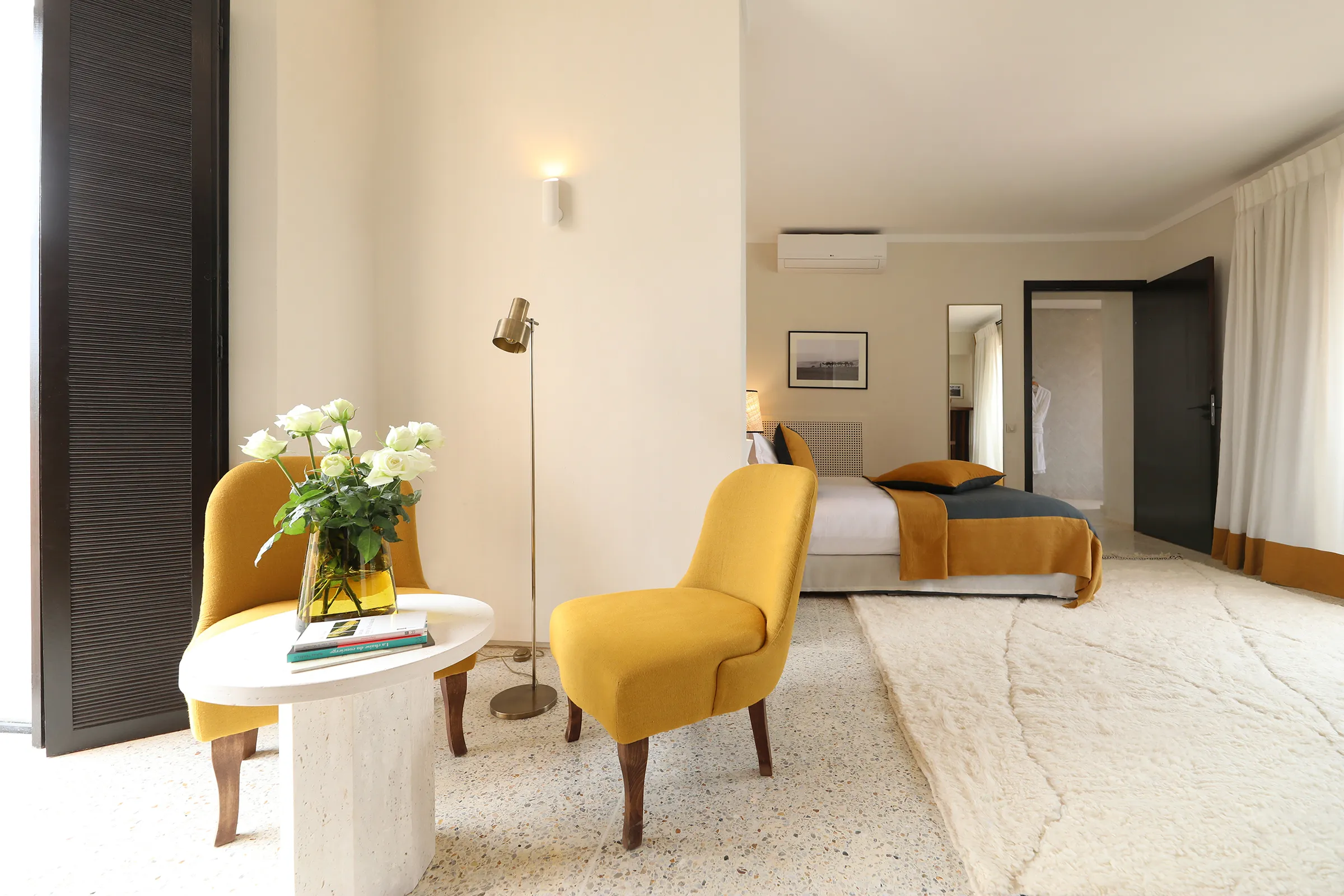 Villa Eos, private villa rental in the Palmeraie, Marrakech: suite sitting area