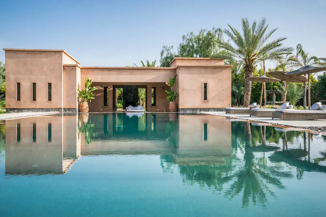 Villa Nerea, private villa rental in Bab Atlas, Marrakech: pool and pavilion
