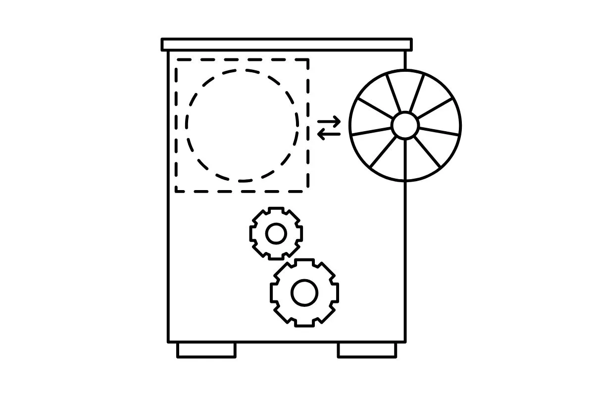Vérification technique d'une unité extérieure de pompe à chaleur par un expert de Rhin Climatisation en Alsace