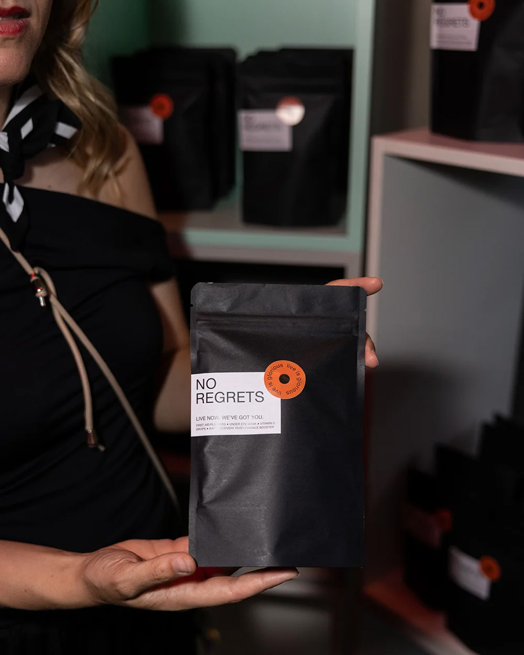 A hangover kit is provided to help guests