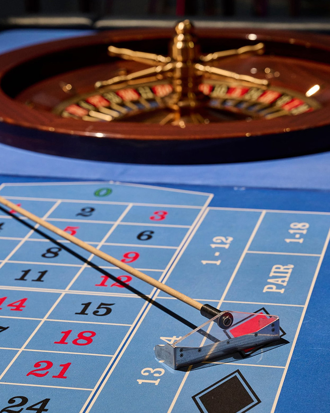 Nahaufnahme von einem Casino Tisch
