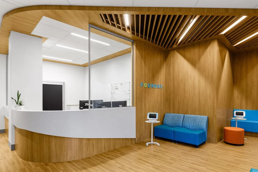 image of entrance to library for a schools (k12)