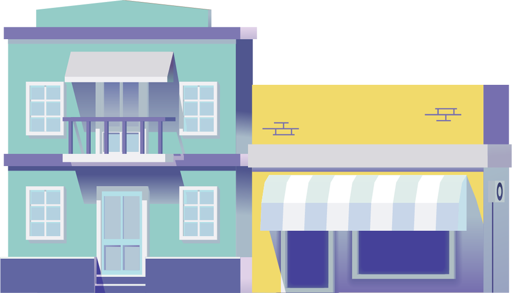 Commercial building illustration