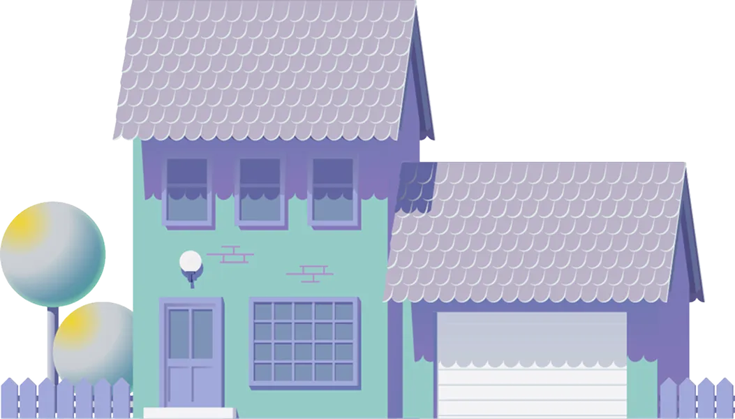 Residential house illustration
