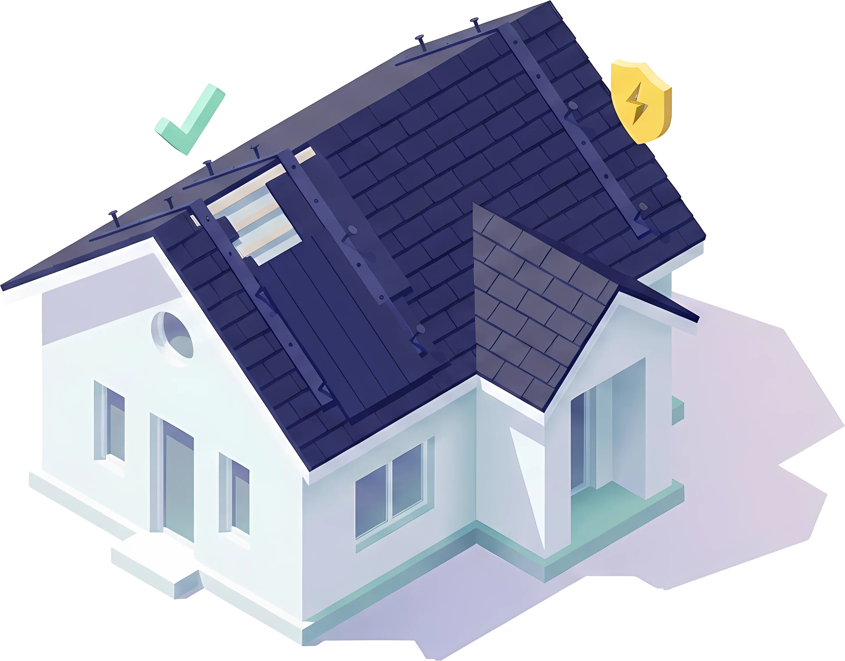 House with a fortified roof