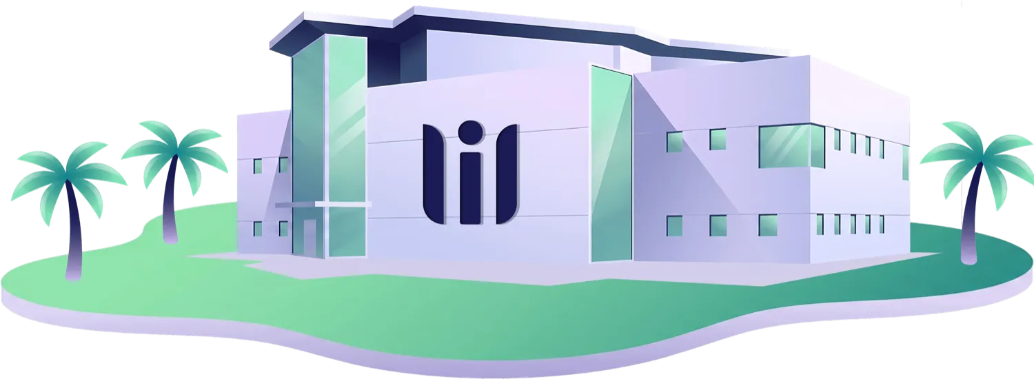 Isometric illustration of the Lilypad office building