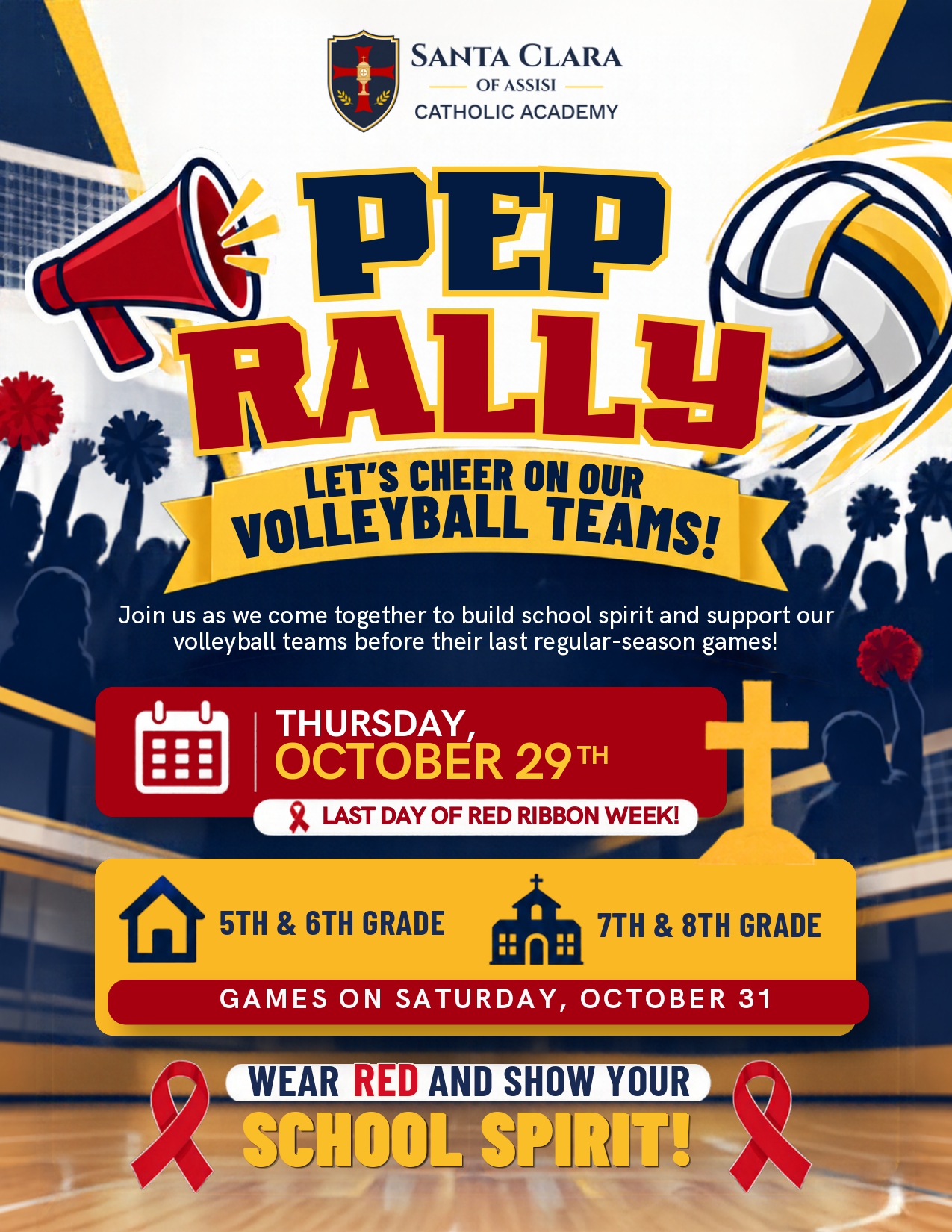 Pep Rally flyer, Thursday, October 29