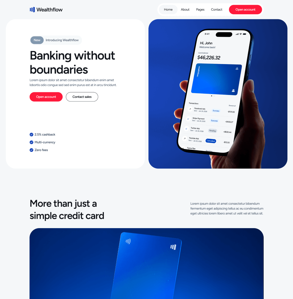 Wealthflow - Home V3 Main Page - Bank Webflow Template | BRIX Template