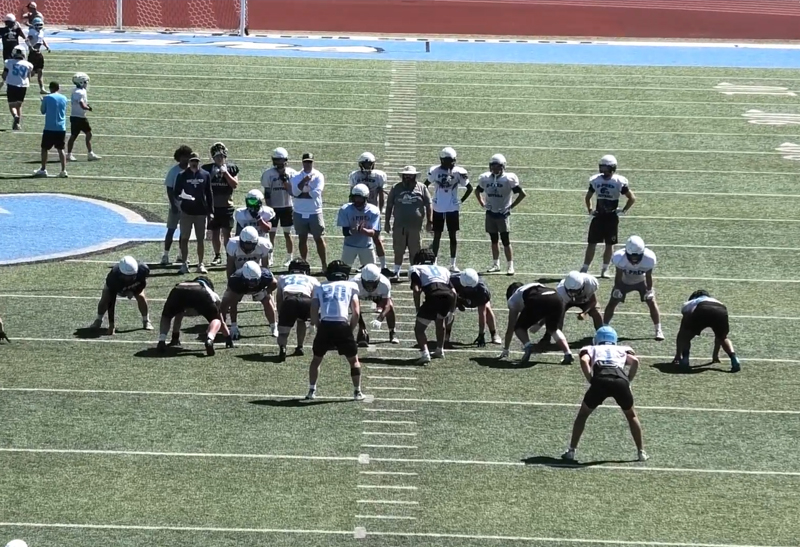 Endzone camera video scrimmage