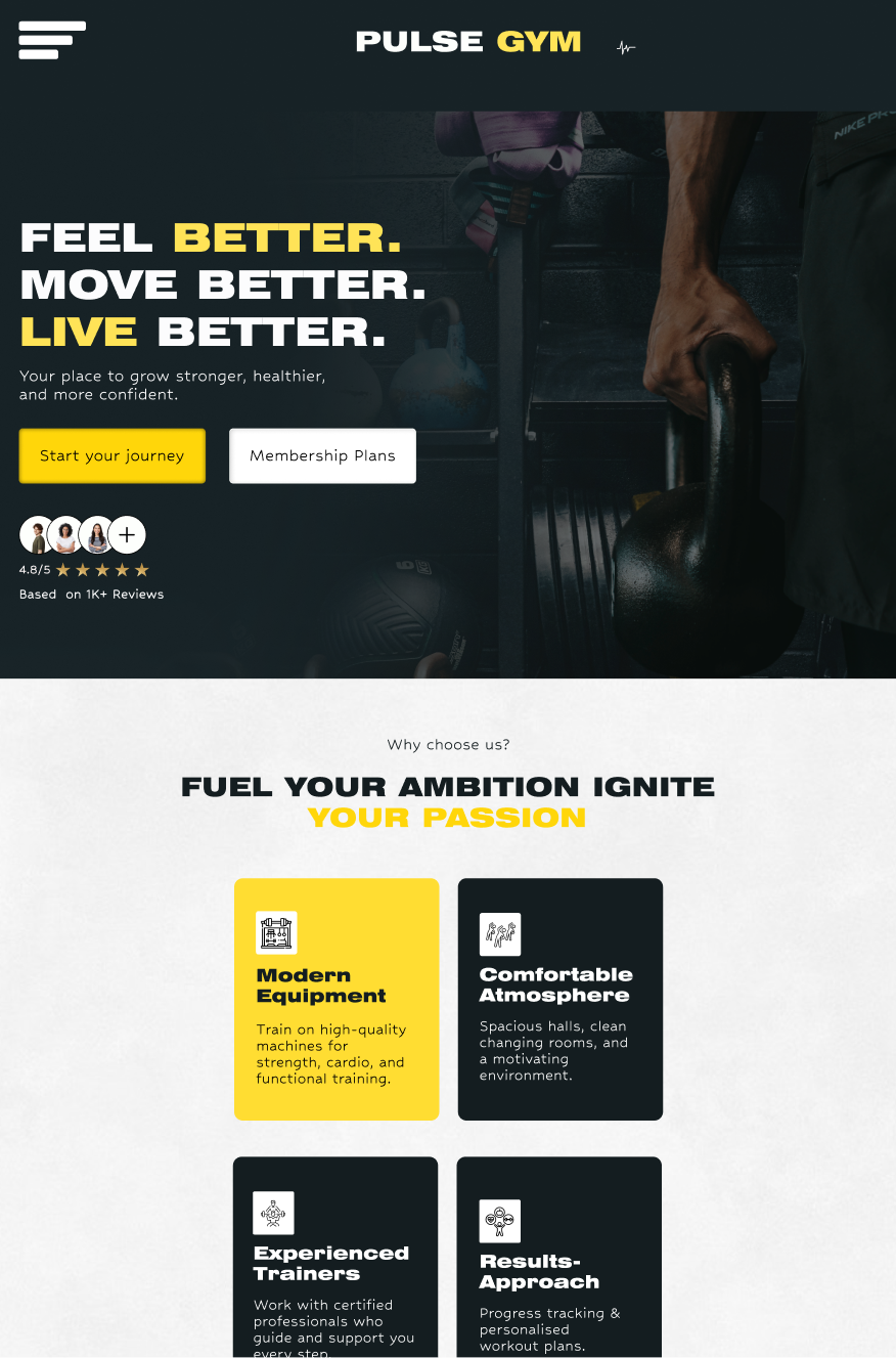 landing page