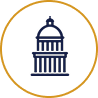 Outlined courthouse icon
