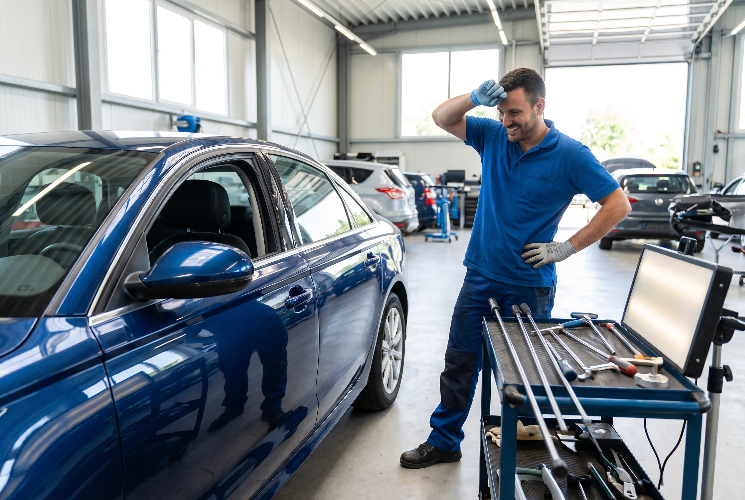 image of custom car modifications for an automotive service