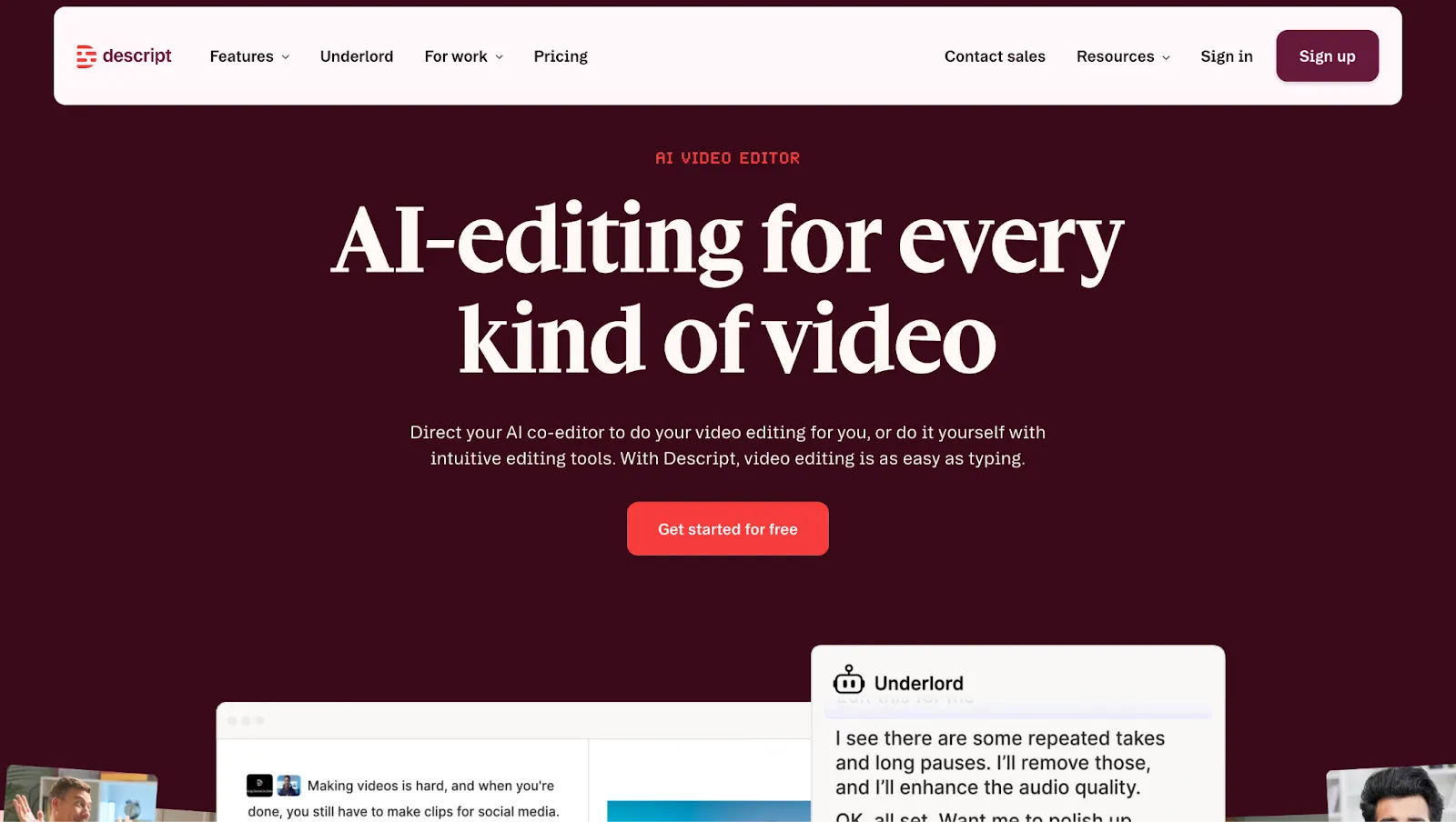 Pricing tiers for AI writing tool with features