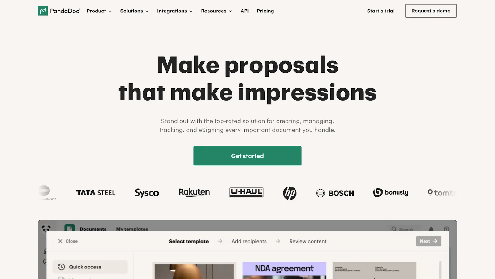 PandaDoc proposal and contract management tools