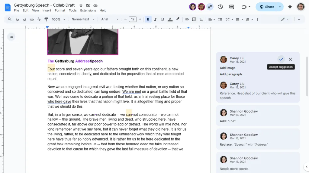 Google Docs content writing tools overview