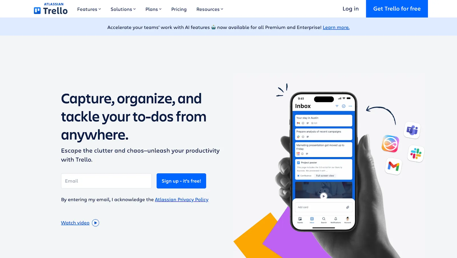 Trello pricing plans for team collaboration tools