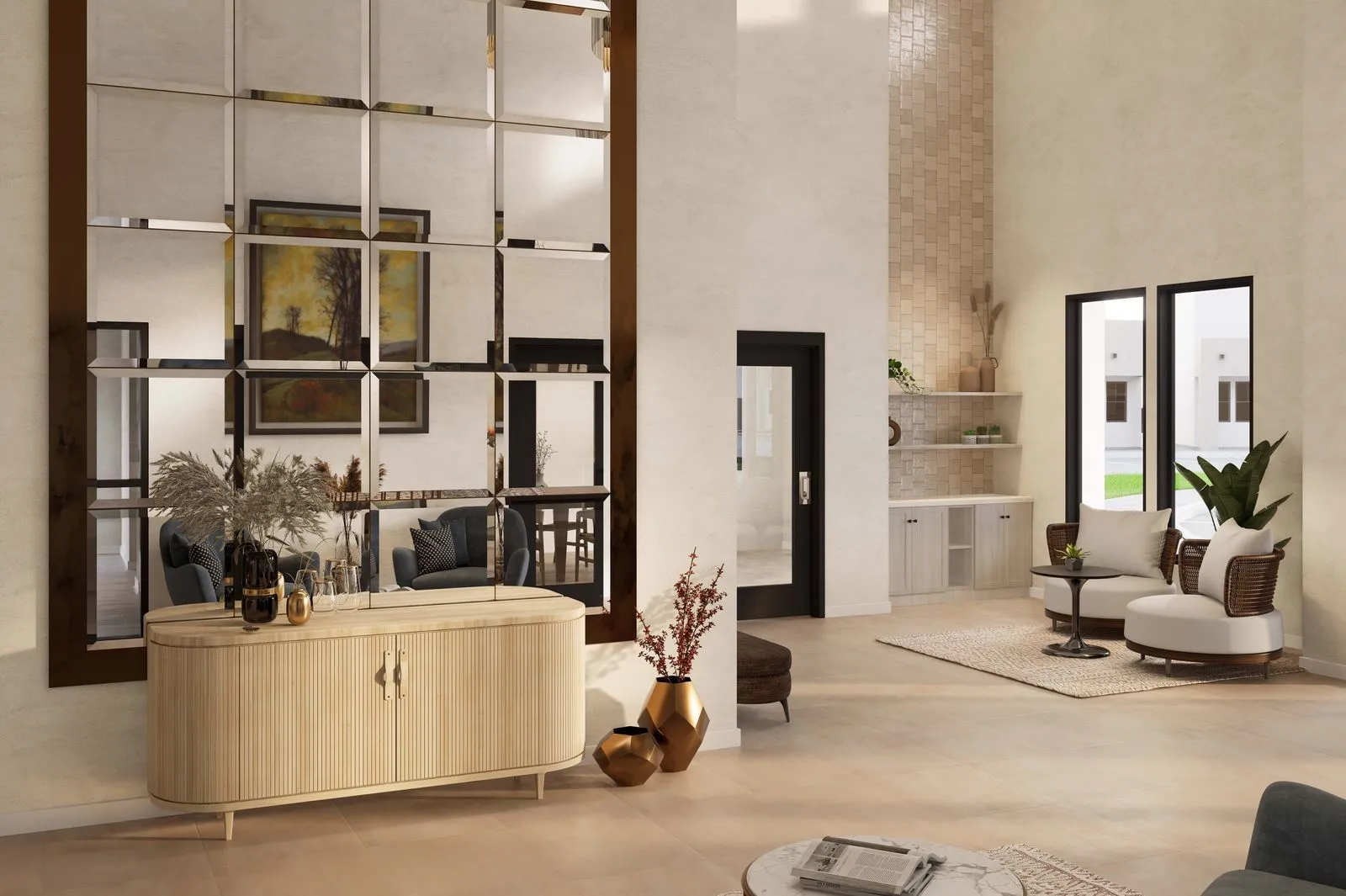 3D Rendering of Eleanor Lobby