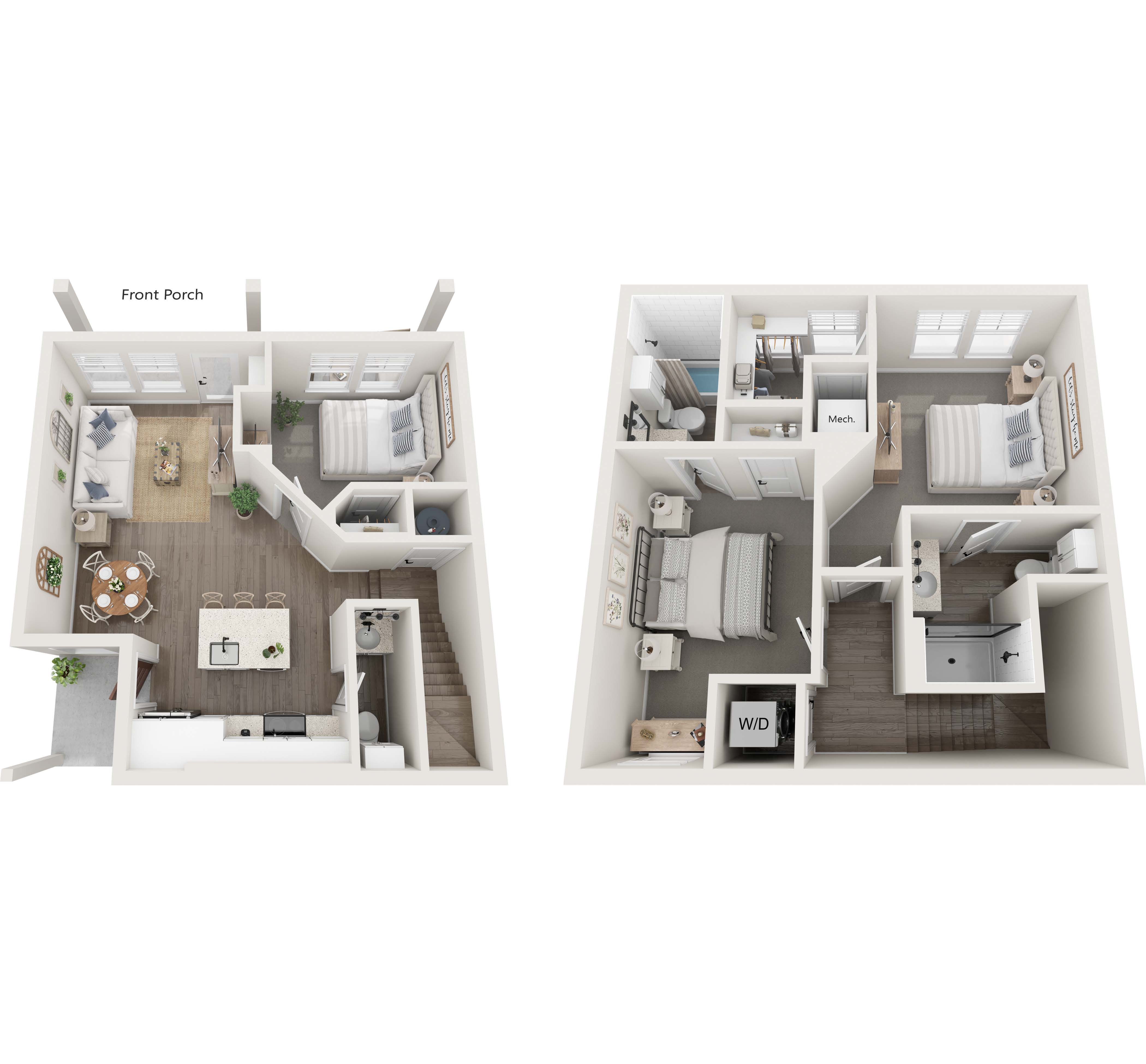 3D FLOORPLAN IMAGE - B4 | 2X2