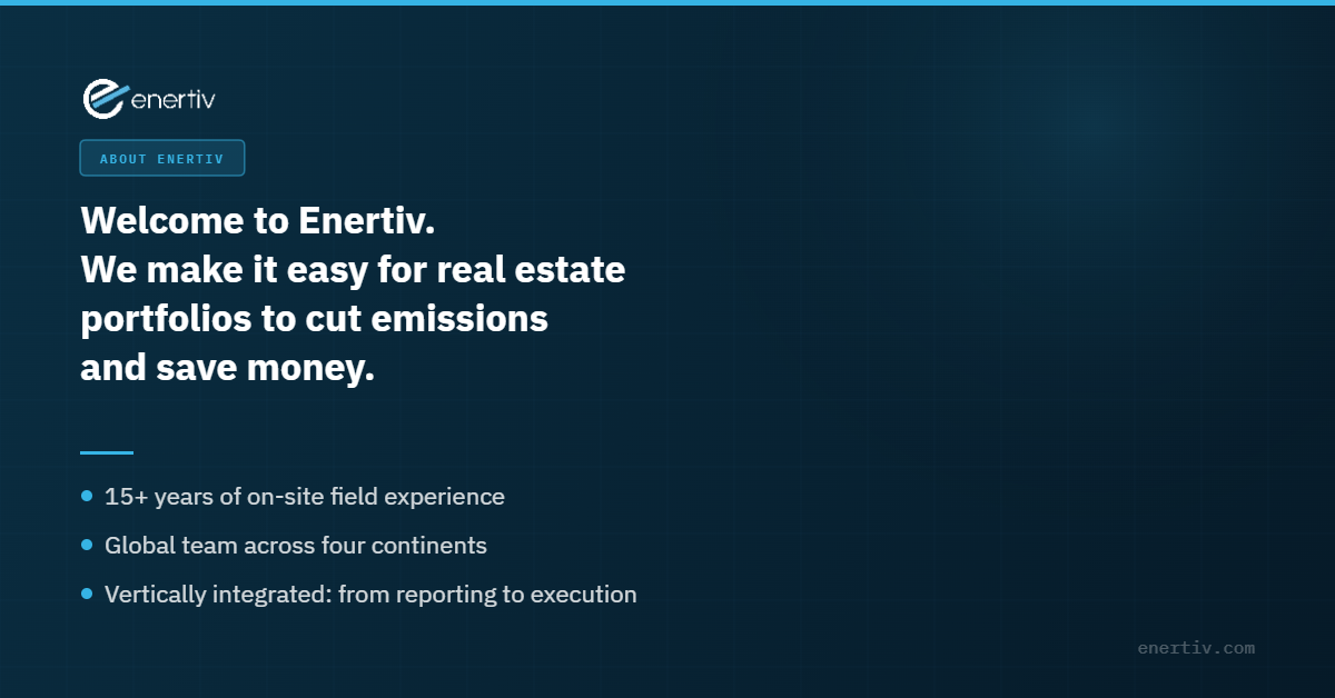 About Enertiv | Sustainability Platform for Commercial Real Estate
