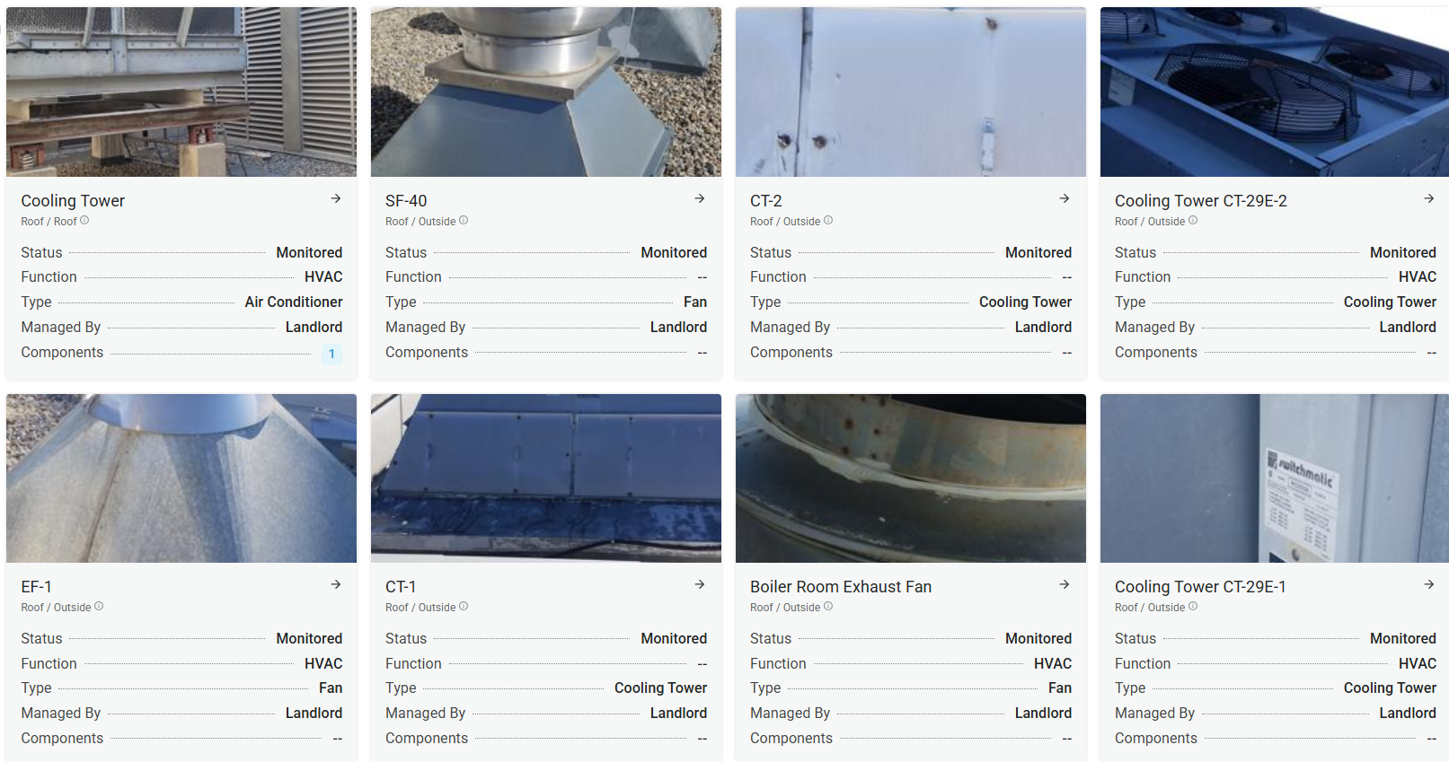 Equipment inventory dashboard