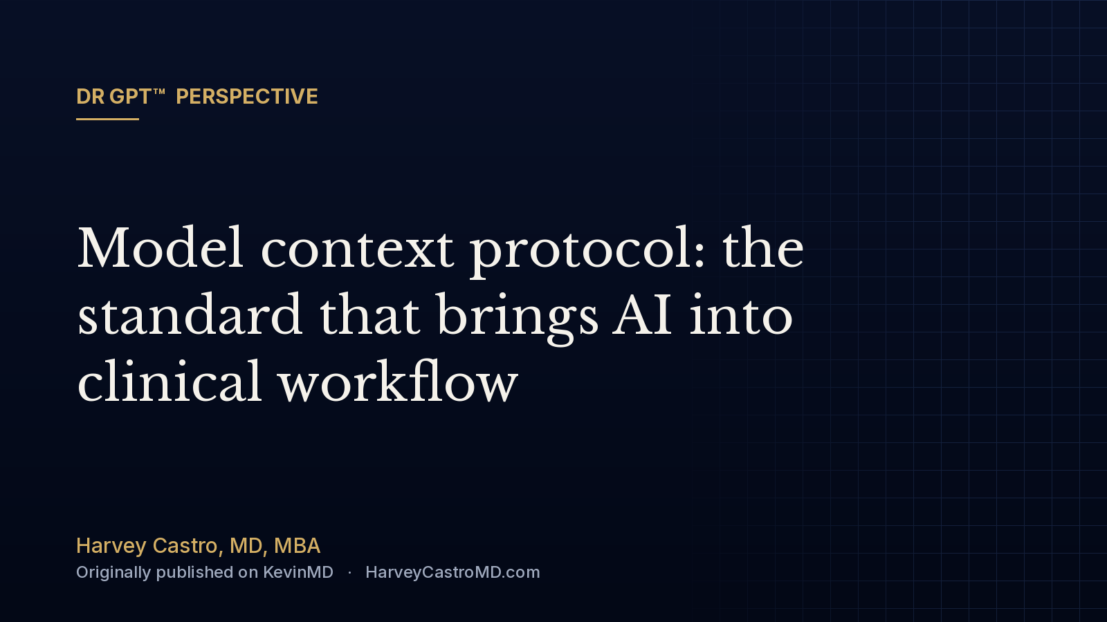 Model context protocol: the standard that brings AI into clinical workflow