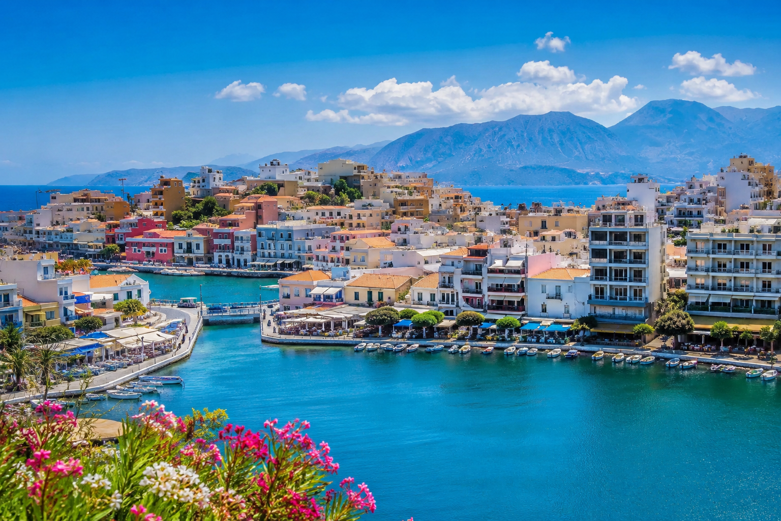 [background image] image of aerial view over popular travel destination 1