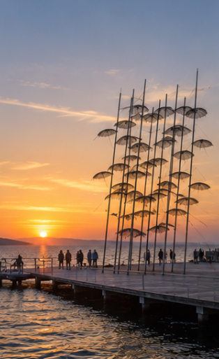 image of a travel guide in action