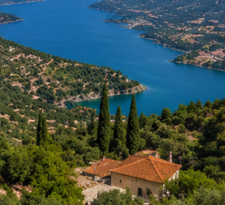 [background image] image of aerial view over popular travel destination 1