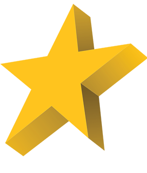 yellow star 3d shape