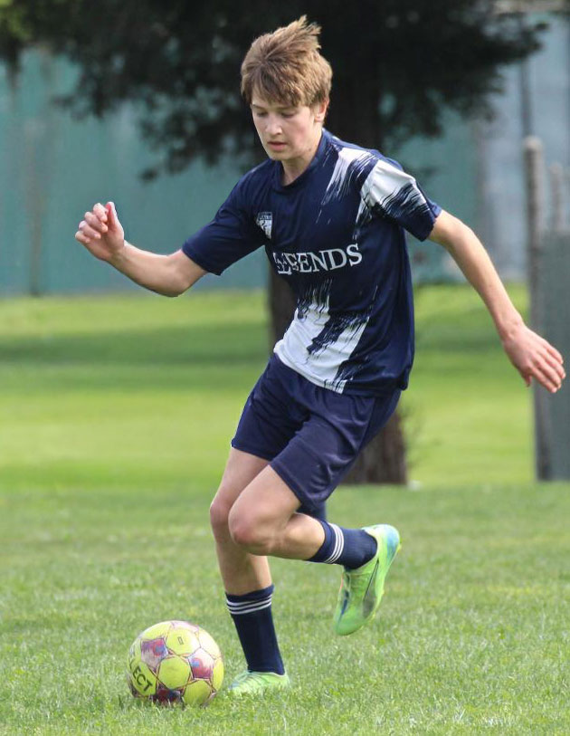 legends player possessing the ball