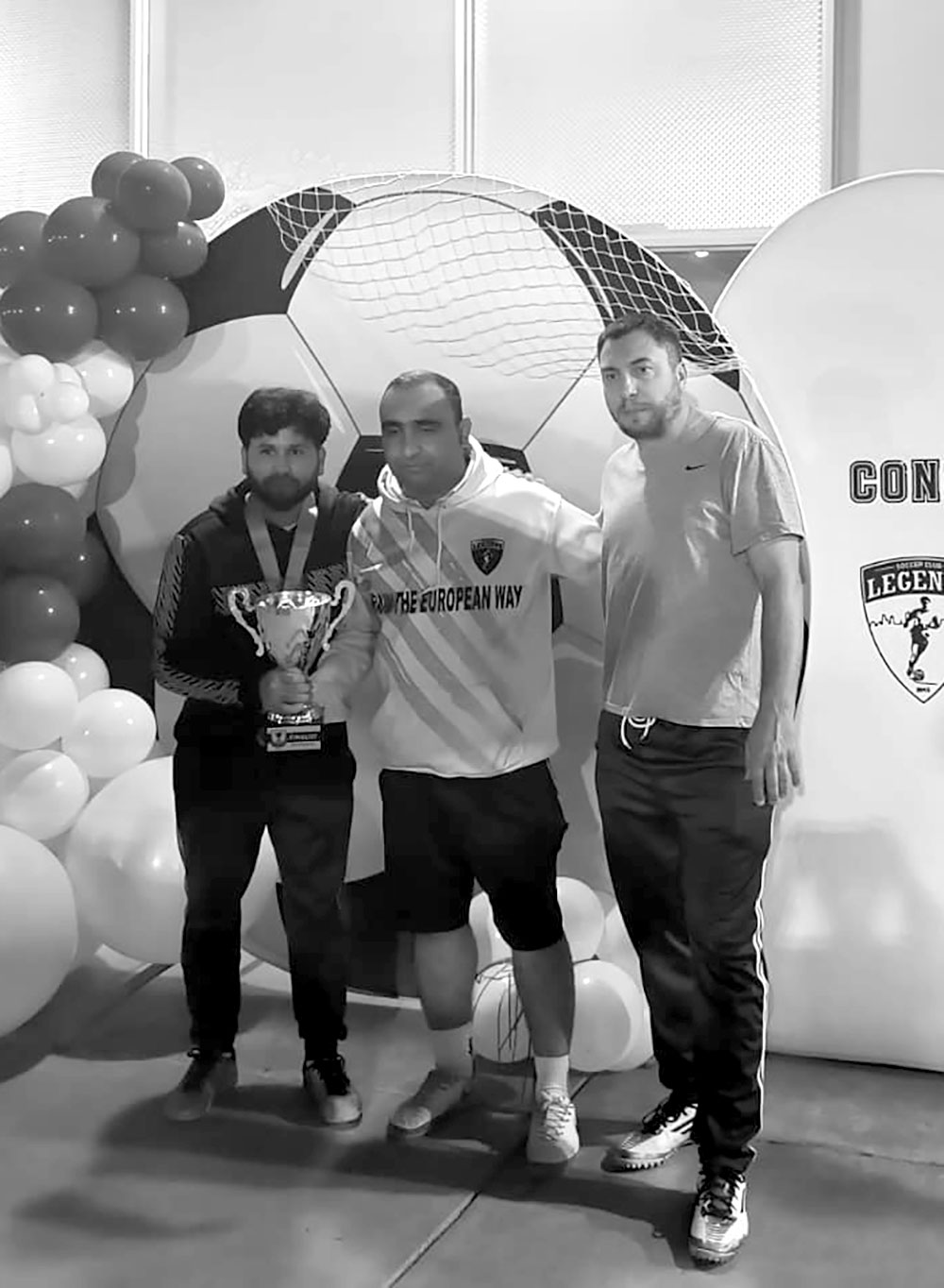 Legends 2016 Coaching Staff holding the NorCal State Cup trophy