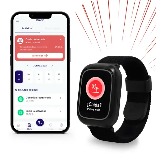 El reloj tiene detección de caídas o movimientos bruscos que avisará a contactos o servicios de emergencia en función del plan contratado.