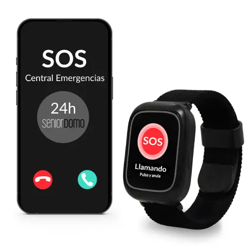 El reloj tiene un botón de ayuda SOS que avisará a contactos o servicios de emergencia en función del plan contratado.