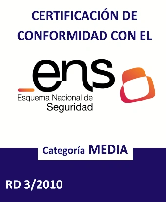 SeniorDomo tiene la certificación ENS que le permite trabajar en el sector público y demuestra compromiso con la calidad en su servicio.