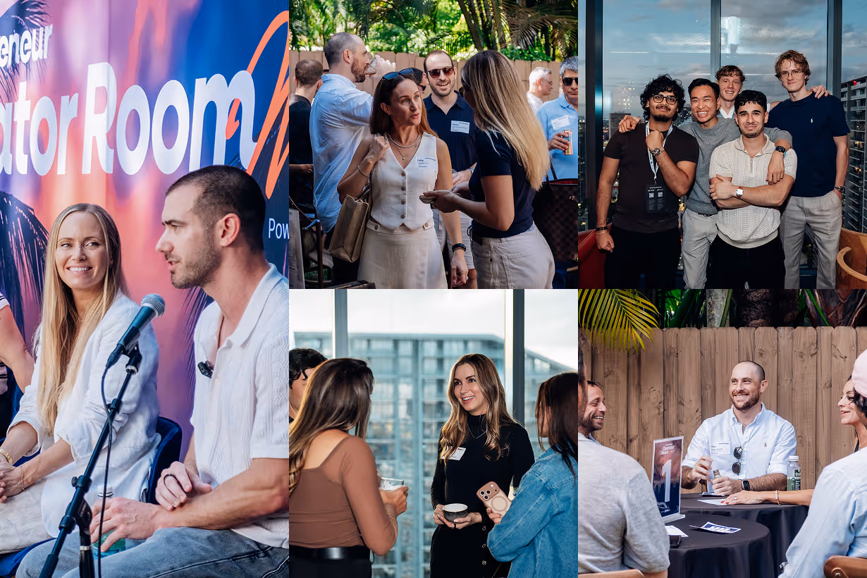 Attendees socializing at an Ecompreneur networking event