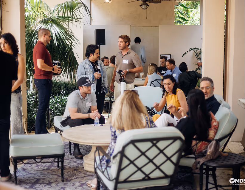 Ecompreneur members networking at an exclusive outdoor event