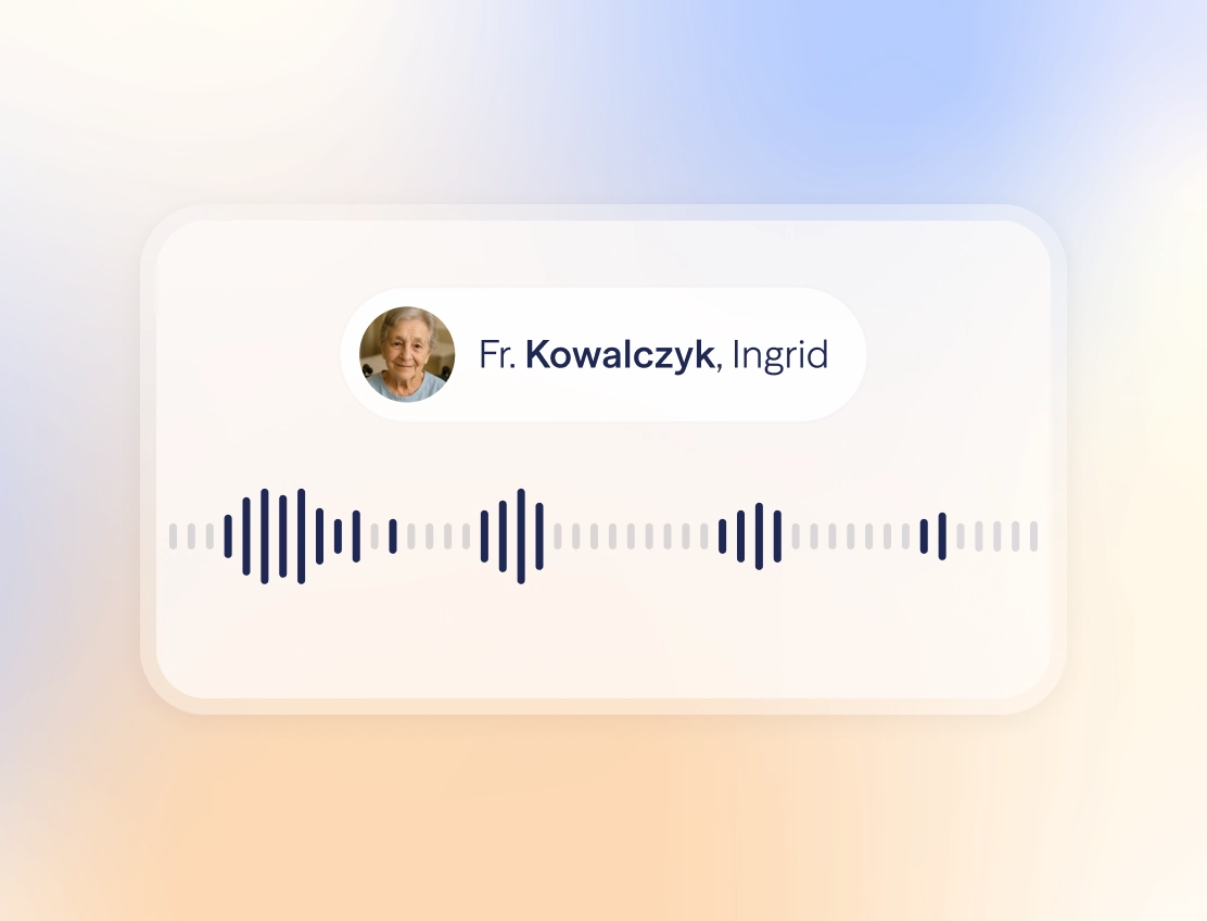 Illustration zur Namenserkennung in der voize-App.