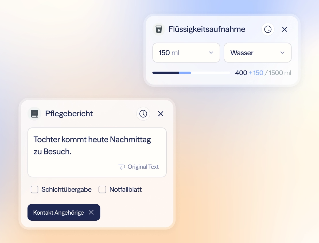 Illustration zu strukturierten Informationen in der voize-App.