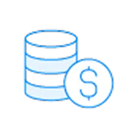 Icon of stacked coins with a dollar symbol representing retirement savings.