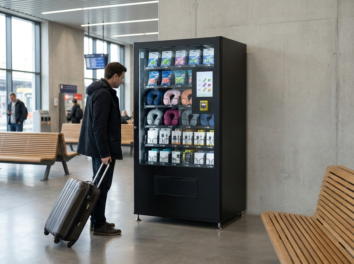 Verkaufsautomat am Bahnhof – Wartesaal