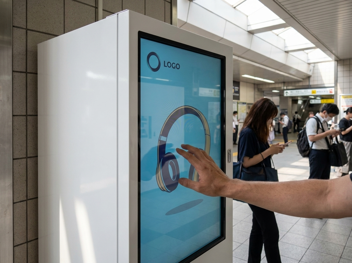 Verkaufsautomat mit Digital Signage – Detailansicht Screen